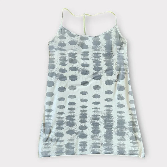Lululemon Womens Diversity Tank Size 10 Seaside Dot White Long Length Racerback - Picture 3 of 8